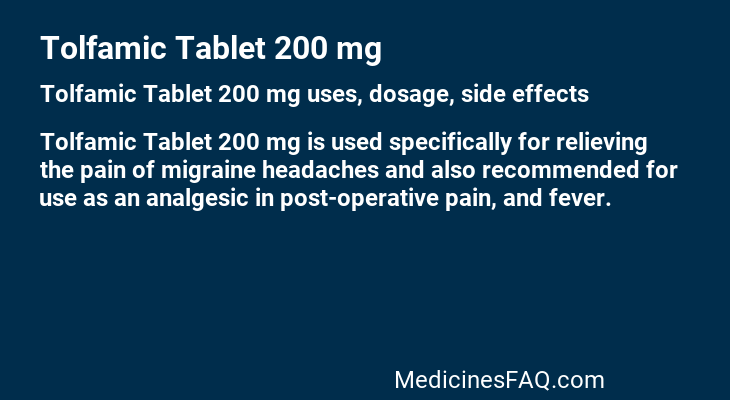 Tolfamic Tablet 200 mg