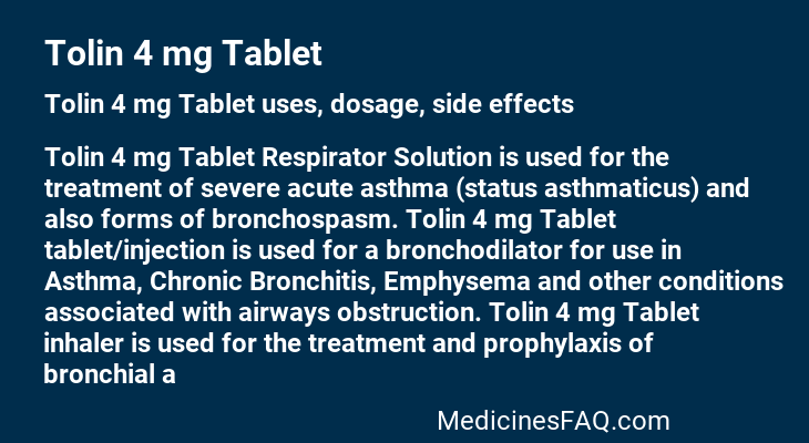 Tolin 4 mg Tablet