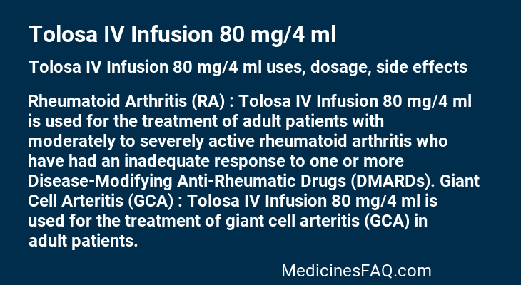 Tolosa IV Infusion 80 mg/4 ml