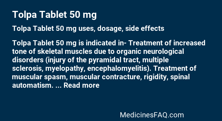 Tolpa Tablet 50 mg