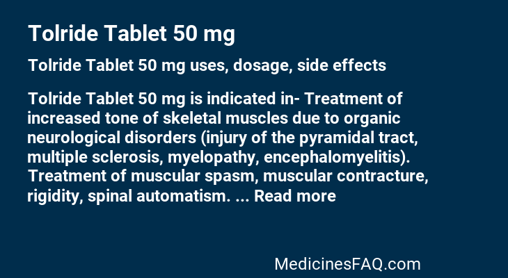 Tolride Tablet 50 mg