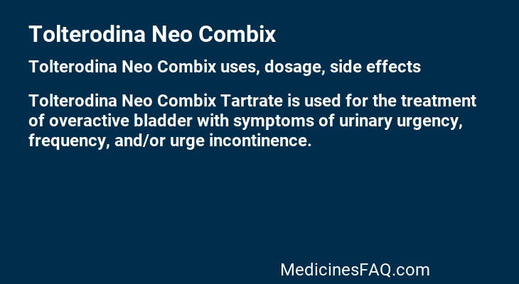 Tolterodina Neo Combix