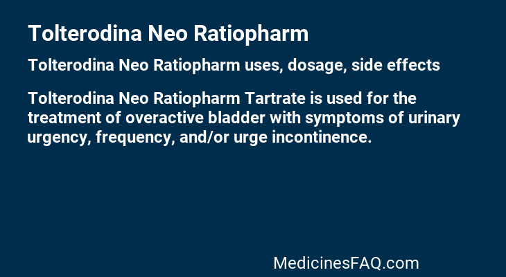 Tolterodina Neo Ratiopharm