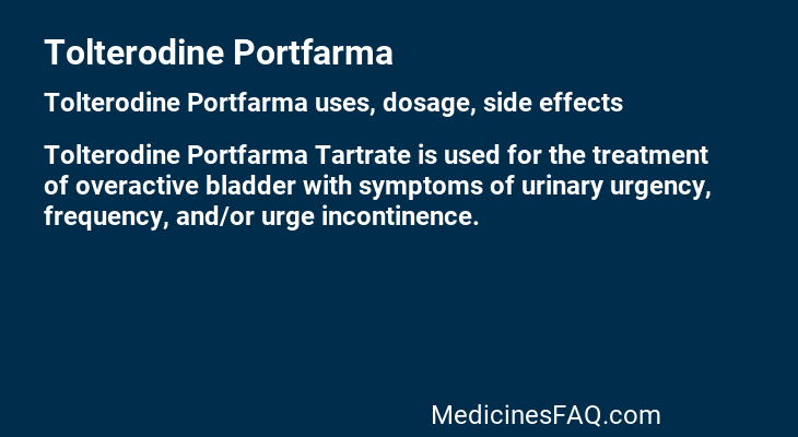 Tolterodine Portfarma