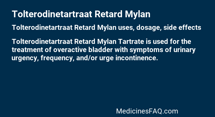 Tolterodinetartraat Retard Mylan
