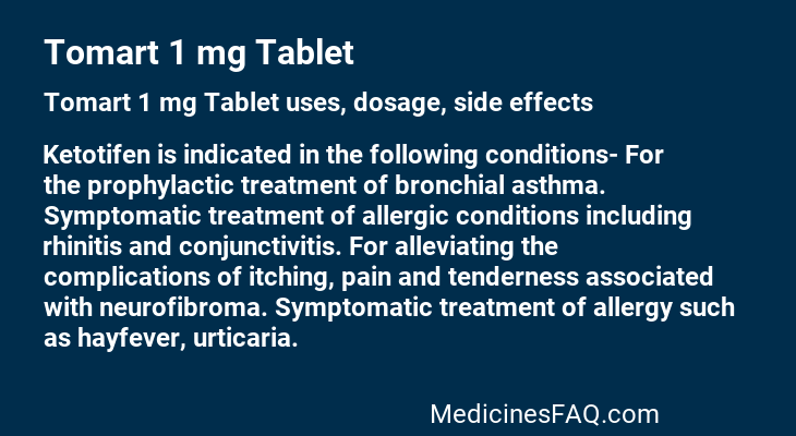 Tomart 1 mg Tablet