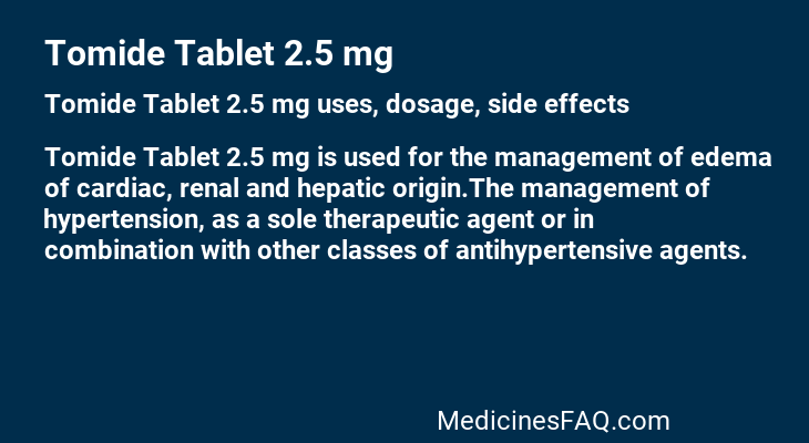 Tomide Tablet 2.5 mg