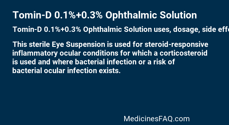 Tomin-D 0.1%+0.3% Ophthalmic Solution