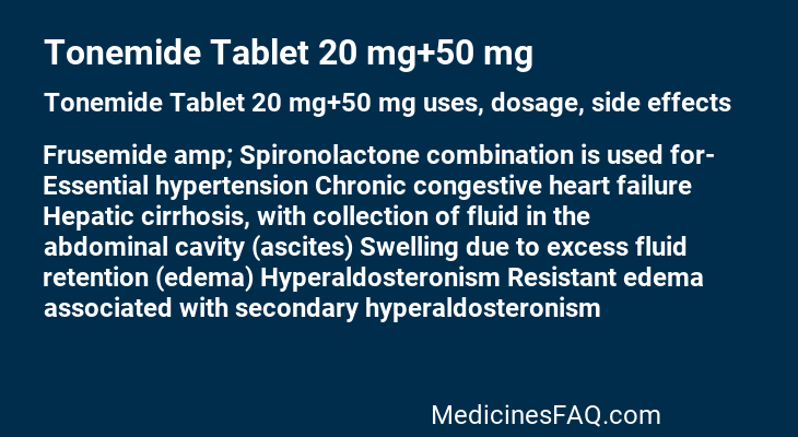 Tonemide Tablet 20 mg+50 mg
