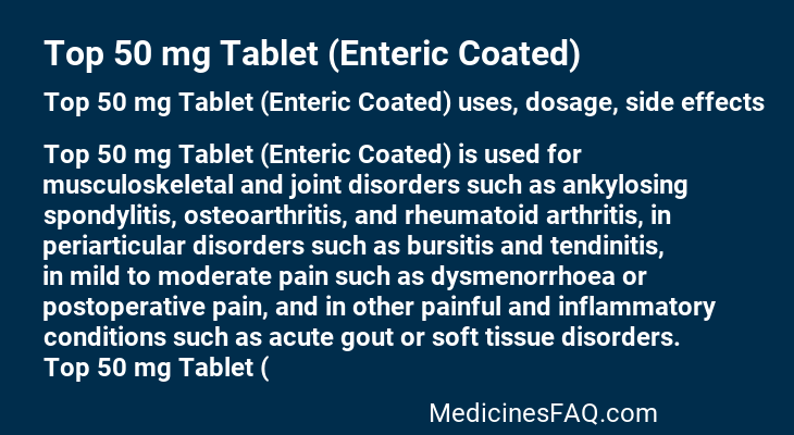 Top 50 mg Tablet (Enteric Coated)