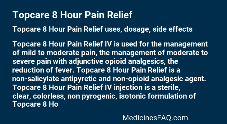 Topcare 8 Hour Pain Relief