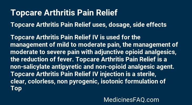 Topcare Arthritis Pain Relief