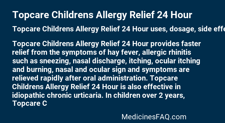 Topcare Childrens Allergy Relief 24 Hour