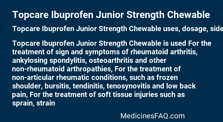 Topcare Ibuprofen Junior Strength Chewable