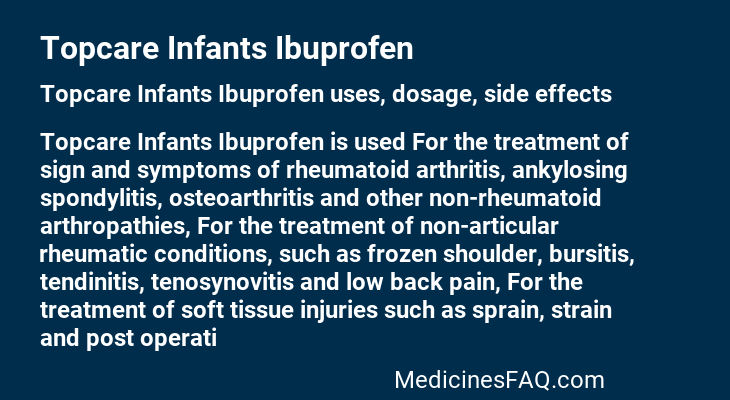 Topcare Infants Ibuprofen