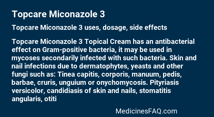 Topcare Miconazole 3