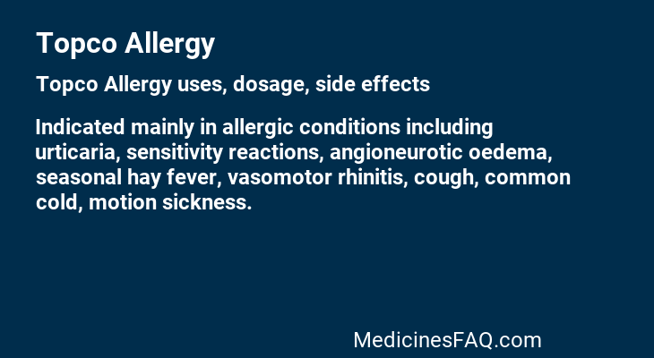 Topco Allergy