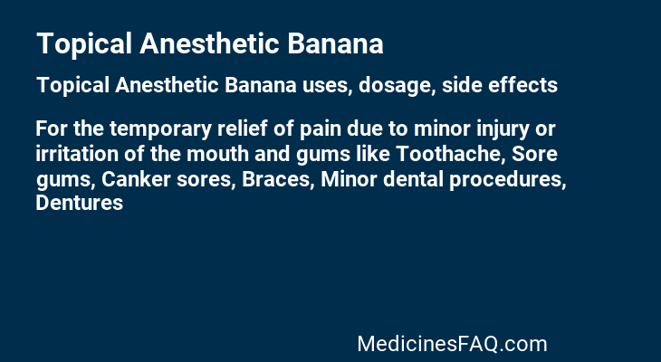 Topical Anesthetic Banana