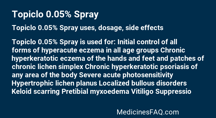 Topiclo 0.05% Spray