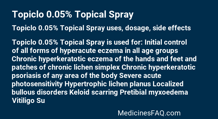 Topiclo 0.05% Topical Spray