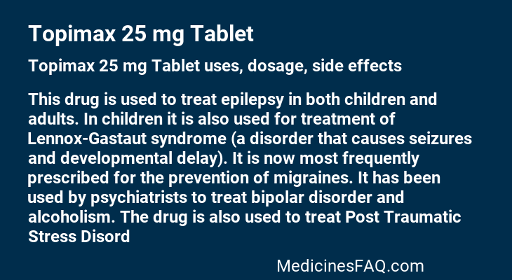 Topimax 25 mg Tablet