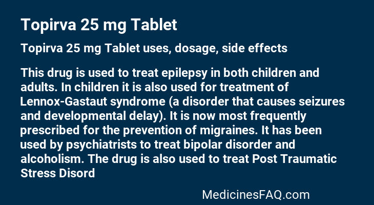 Topirva 25 mg Tablet