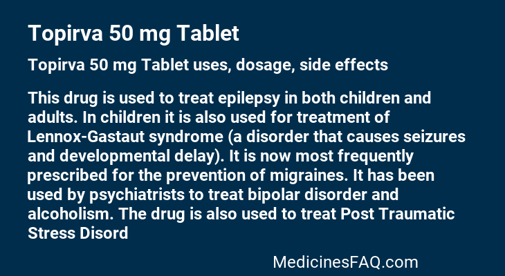 Topirva 50 mg Tablet