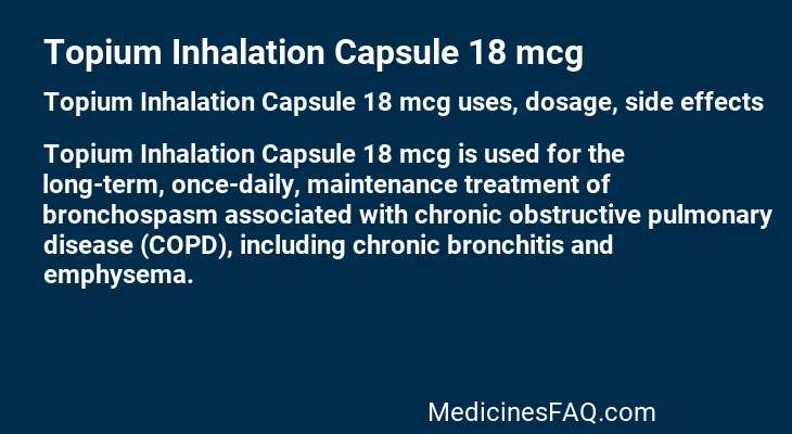 Topium Inhalation Capsule 18 mcg