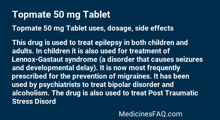 Topmate 50 mg Tablet