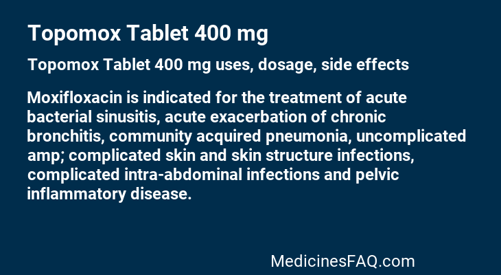 Topomox Tablet 400 mg