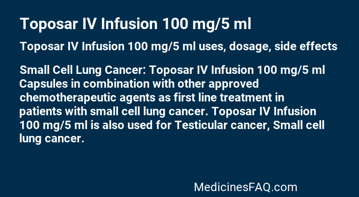 Toposar IV Infusion 100 mg/5 ml