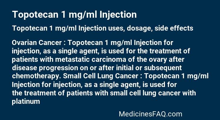 Topotecan 1 mg/ml Injection