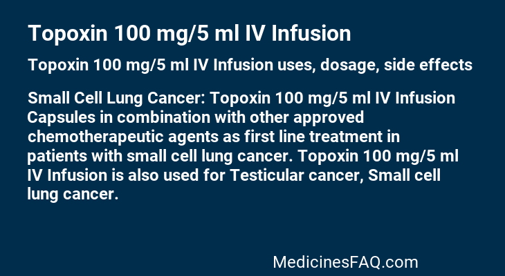 Topoxin 100 mg/5 ml IV Infusion