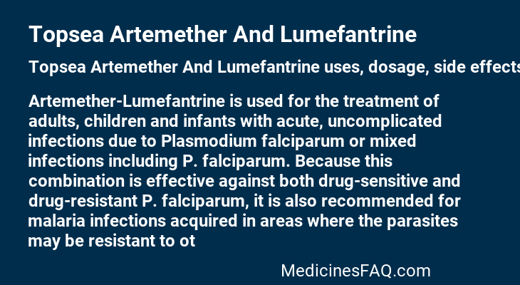 Topsea Artemether And Lumefantrine