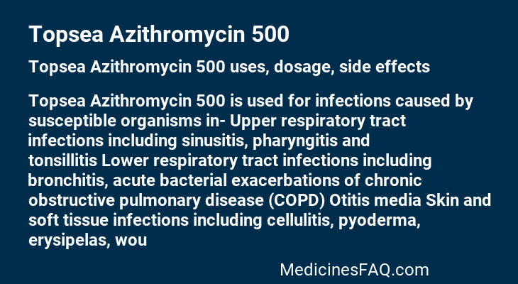 Topsea Azithromycin 500