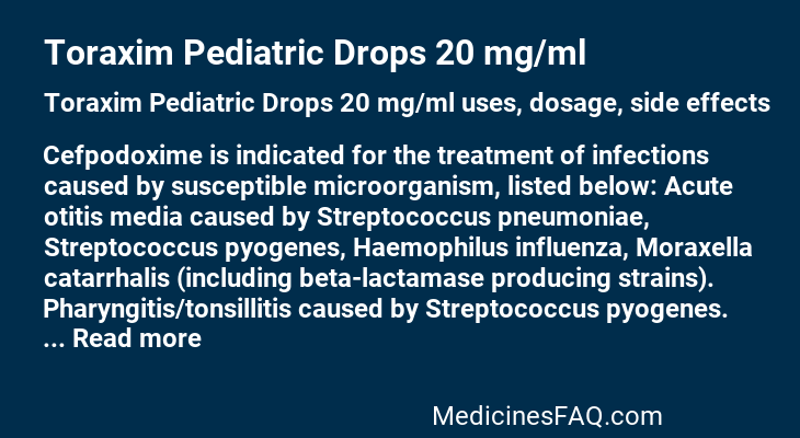 Toraxim Pediatric Drops 20 mg/ml