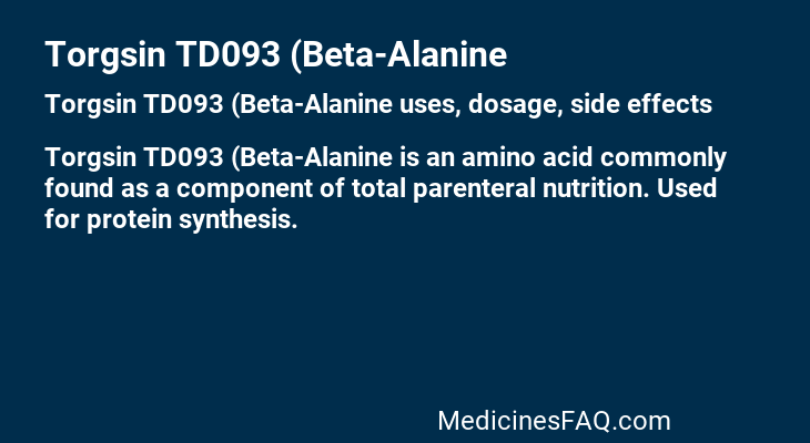 Torgsin TD093 (Beta-Alanine