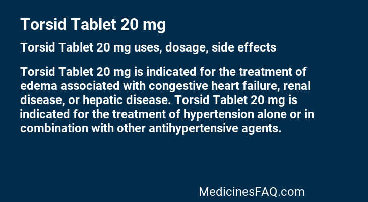 Torsid Tablet 20 mg