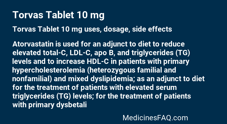 Torvas Tablet 10 mg