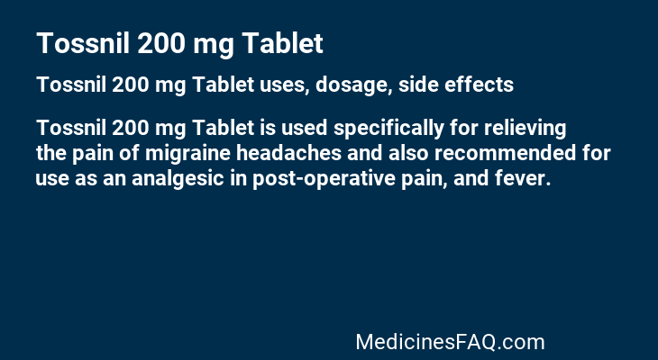 Tossnil 200 mg Tablet