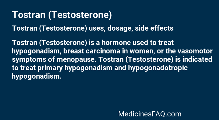 Tostran (Testosterone)