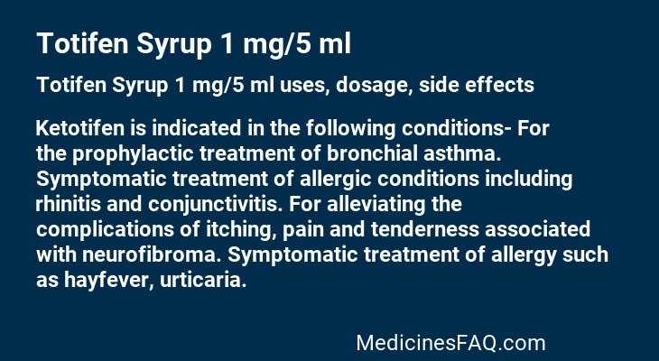 Totifen Syrup 1 mg/5 ml