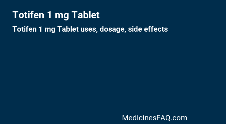 Totifen 1 mg Tablet