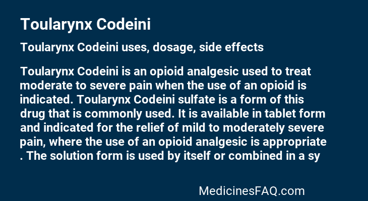 Toularynx Codeini