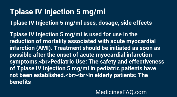 Tplase IV Injection 5 mg/ml