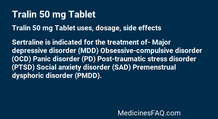 Tralin 50 mg Tablet