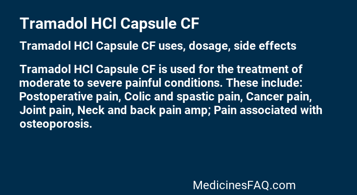 Tramadol HCl Capsule CF