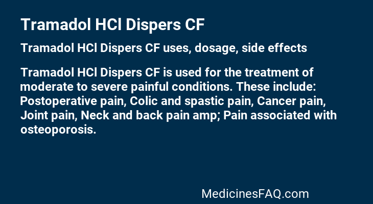 Tramadol HCl Dispers CF
