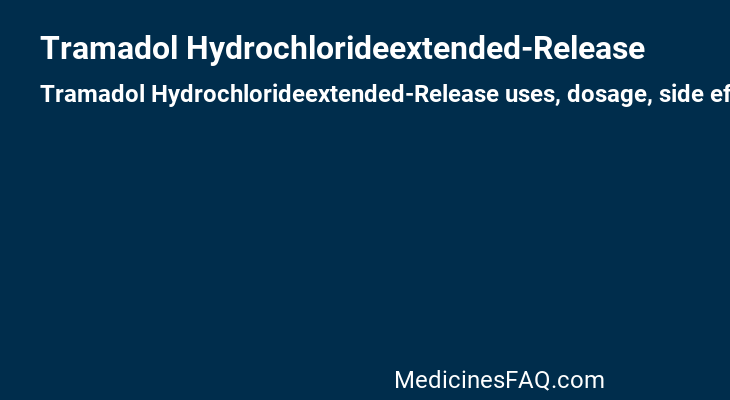 Tramadol Hydrochlorideextended-Release