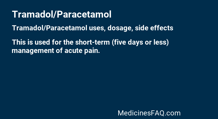 Tramadol/Paracetamol